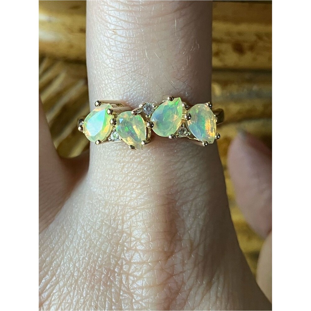 Natural Ethiopian Opal Ring Size 10